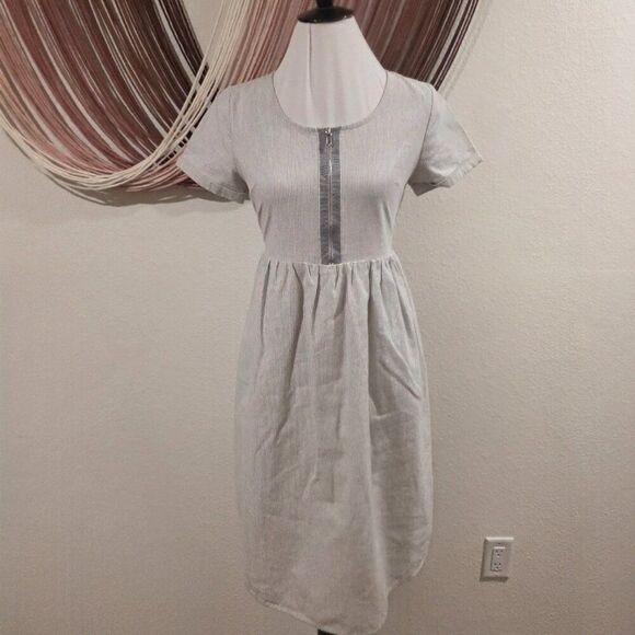 Roolee Striped Linen Dress Sz S - Picture 1 of 8